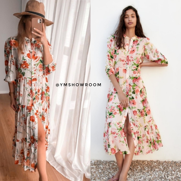 Zara Dresses & Skirts - #037 ZARA Floral dress